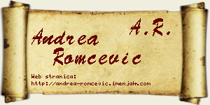 Andrea Romčević vizit kartica